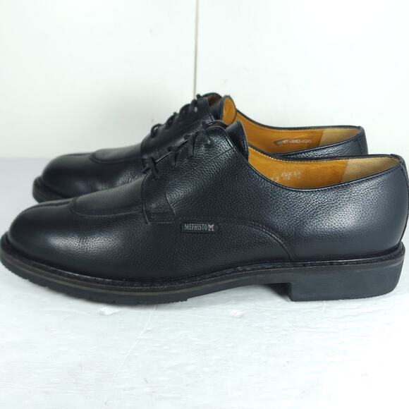 Mephisto Men's Phoebus US10 Black Leather Goodyear-Welt Comfort Dress Shoes - Picture 2 of 16